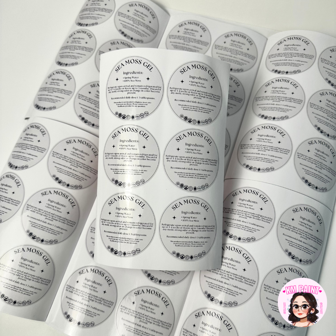 CIRCLE STICKER SHEETS | CLEAR FINISH