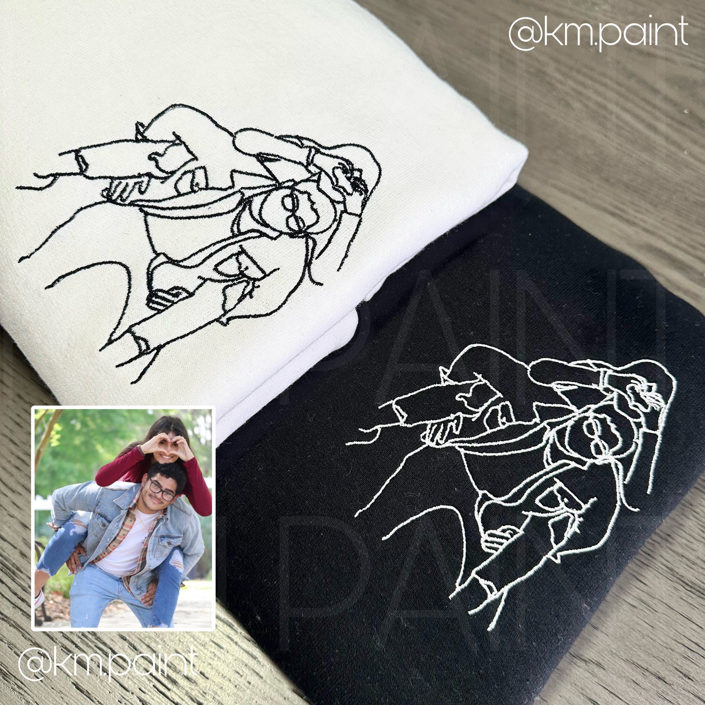 PHOTO LINE ART | EMBROIDERED SWEATSHIRT