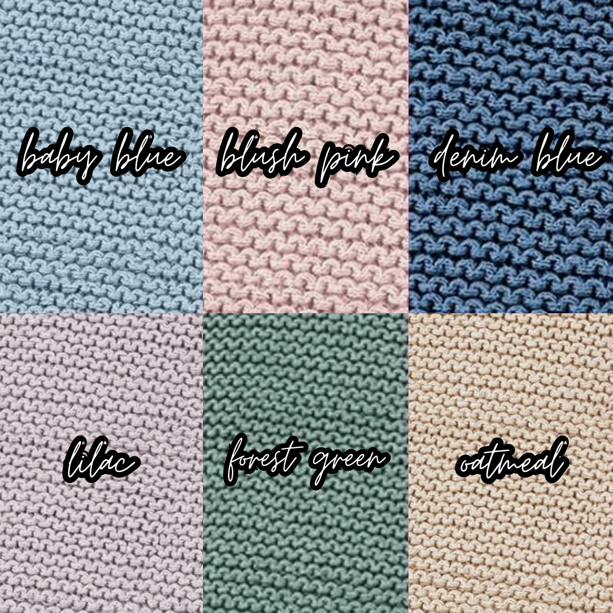 BABY BLANKET WITH EMBROIDERED NAME | COTTON KNIT
