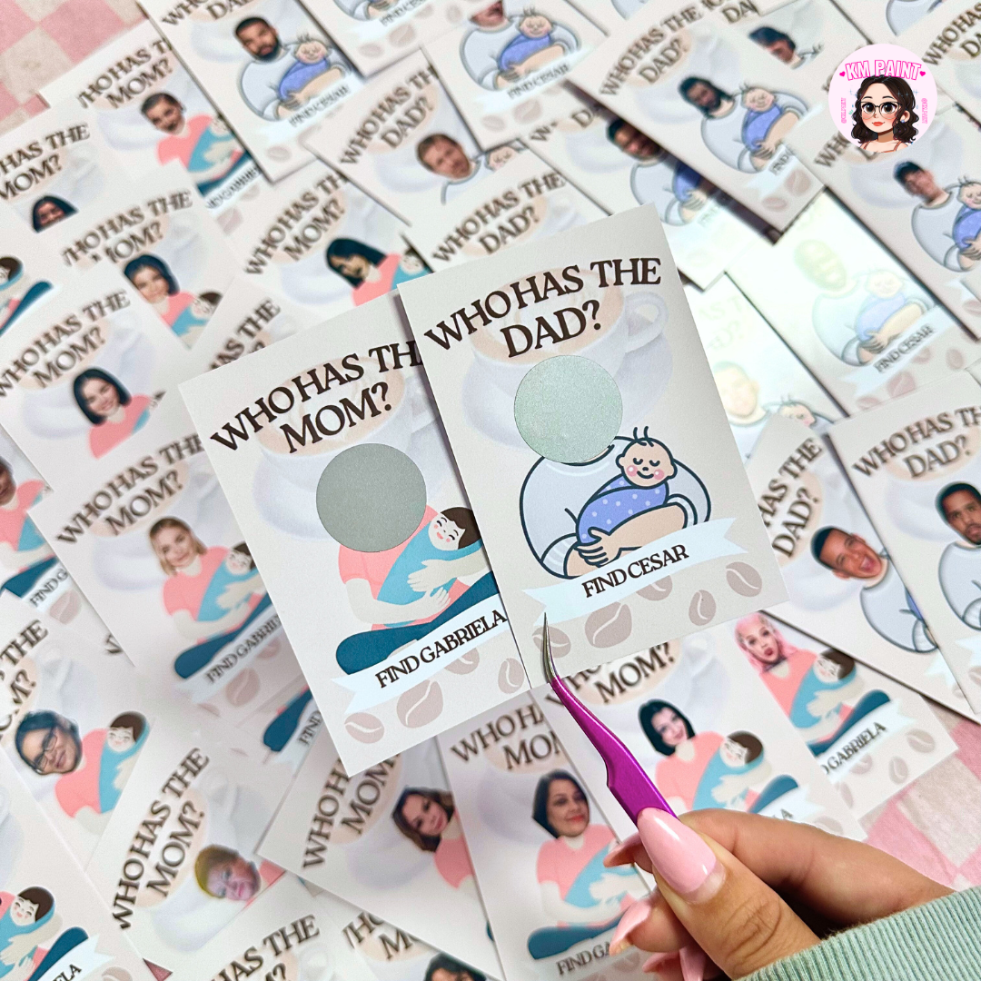 FIND THE MOM/DAD SCRATCH GAME CARDS
