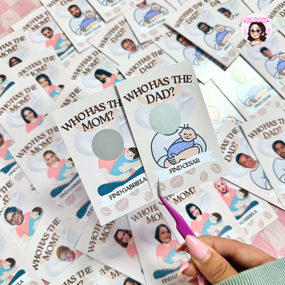 FIND THE MOM/DAD SCRATCH GAME CARDS