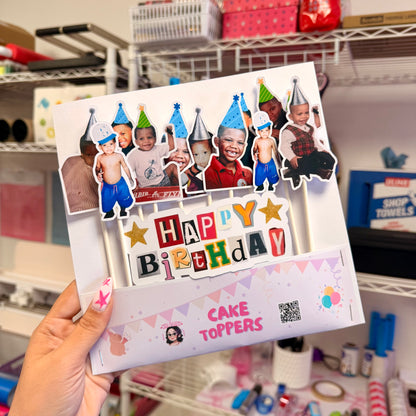 Custom "Me" Photo Cake Toppers | (Set of 12)