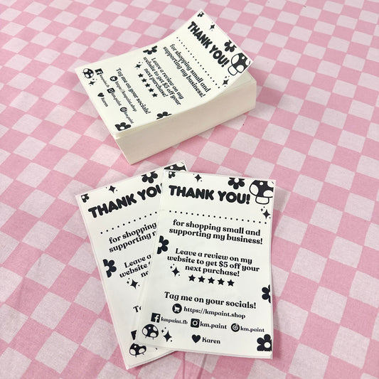 CUSTOM THANK YOU CARDS | 4x6 SHEETS