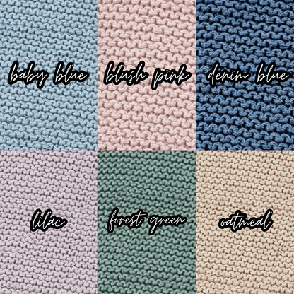 BABY BLANKET WITH EMBROIDERED NAME | COTTON KNIT