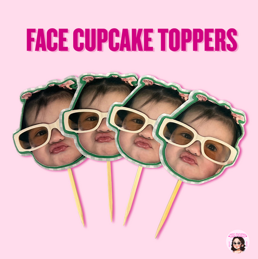 FACE CUPCAKE TOPPERS
