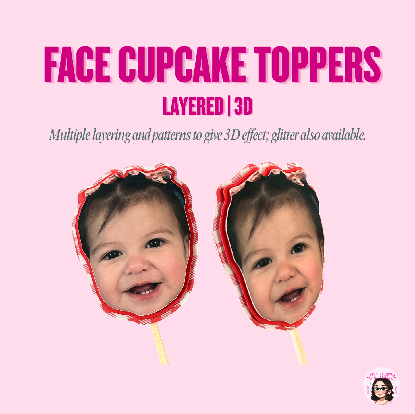 FACE CUPCAKE TOPPERS