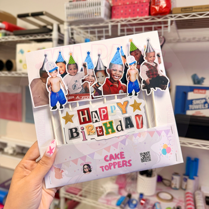 Whimsy Photo Cake Toppers | (Set of 12)