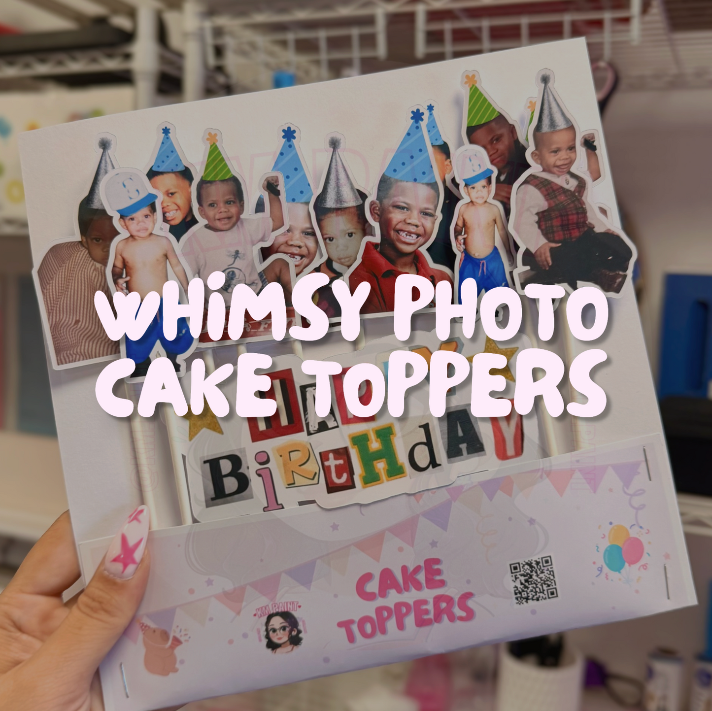 Whimsy Photo Cake Toppers | (Set of 12)