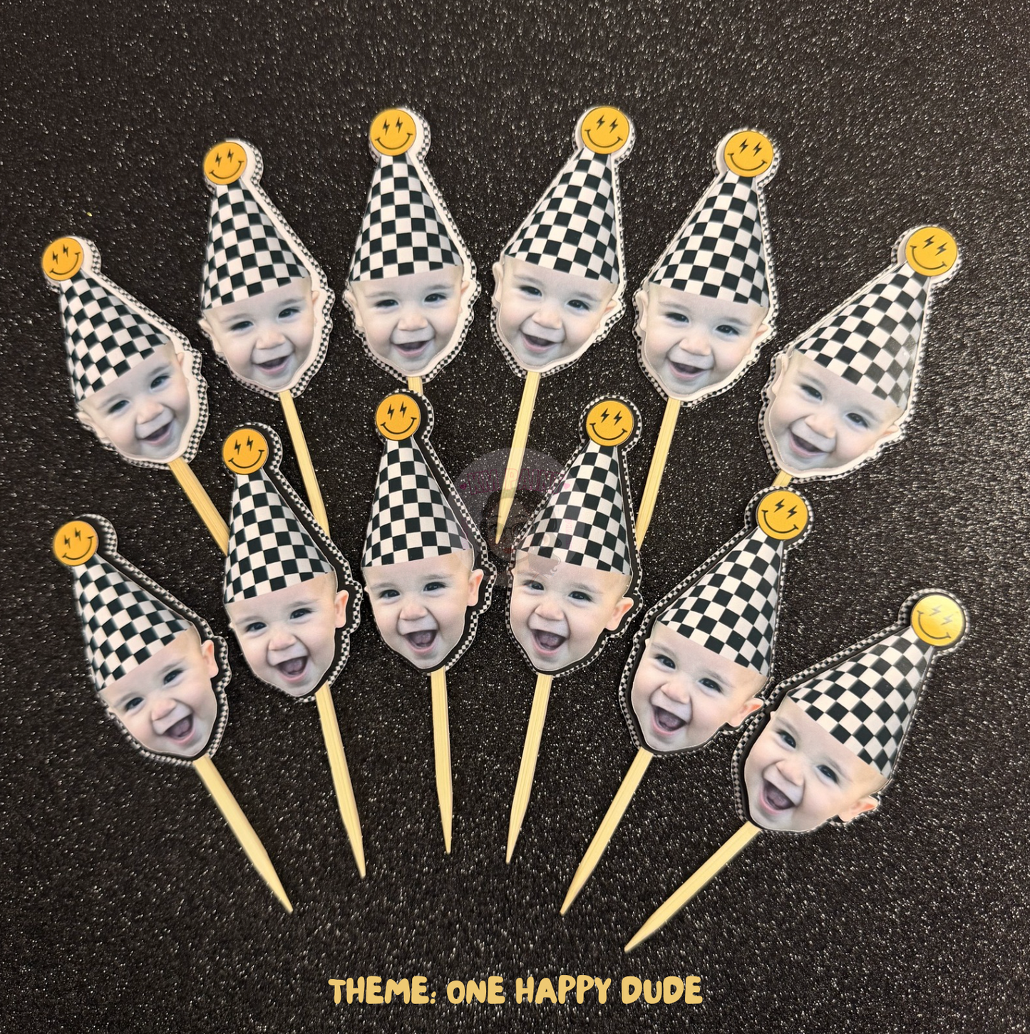 Whimsy Face Cupcake Toppers | (Set of 12)