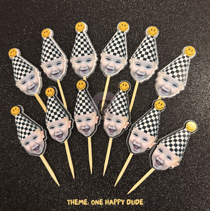 Whimsy Face Cupcake Toppers | (Set of 12)