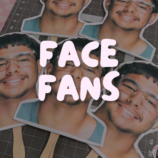 Face Fan | Custom Face on Stick